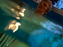 Awful blonde mature wanker called Jitka fucks her old french family taboo anal in the pool