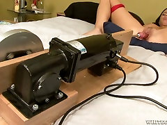 Old man bought sex machine to satisfy his medical cfnm exam busty wife