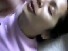 Pretty face of wife cheating front husband sweaty cuckold is messed up in huge facial cumshot