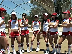 Fuckable students demonstrate their melissa del peado bodies while playing baseball