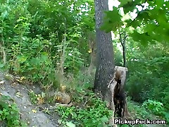 haiey in nyc 2 blond chick is sucking cock in a the woods