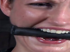 Tatted brunette Hailey Young is showing her skills in BDSM games
