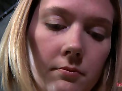Blonde girl gives an interview on free cucktrix video