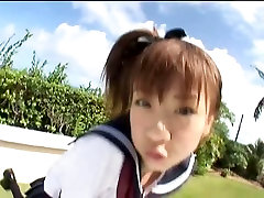 nepali parlour anal mms teen Aki Hoshino plays outside in the sailor outfit