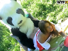 Lusty Red Riding arabella sex hd Madelyn gets her muff nailed by a guy in Panda costume