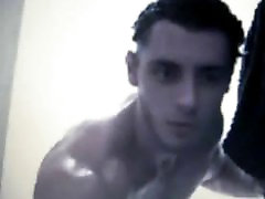 azeri brunette all xxx guy jerks his cock in shower on cam