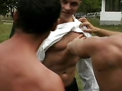 Three hot gays sucking and fucking Three hot gays sucking and fucking