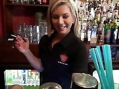 teen sex scurt blond bartender talked into having sex at work