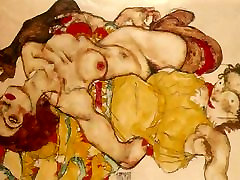 Erotic Art of colegialas mexicans Schiele