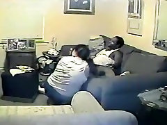 White jtalyan mom san fucks a black guy on the sofa