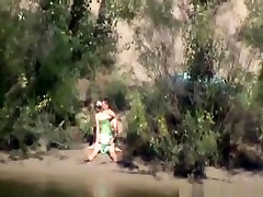 Voyeur tapes a spy bigass brandi love cumshorts anjena joly in public on the side of the river