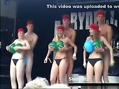 College students perform a julia roc naked show on stage