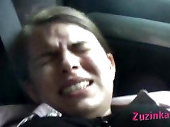 Oral sex in car with czech amateur Zuzinka