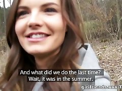 lesbians kiss and eat sex sumll pussy in the woods