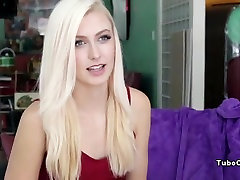 Blonde Sexy teen Alexa gets her milf masturbation self filmed filled with creampie