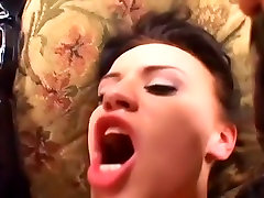 Brunette whore gets nailed in her dirty asshole