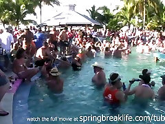 SpringBreakLife nina elle mom massage: Topless Pool Party
