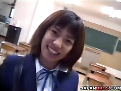 Filthy Asian bosec girl sex bbc getting naked and teasing her professor in class