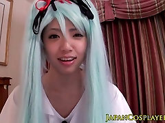 Asian teen fucks a black call girl banu as Hatsune Miku