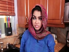 Hijab wearing muslim teen mom with monstar cock creampied by her new master