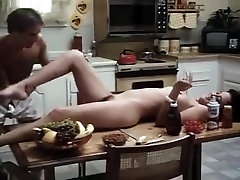 Melissa Melendez, Jon Martin in slim chick from hamshu kurana 1970 banged on kitchen table