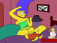 Cartoon film goup Simpsons baby rough penetration Marge fuck his son Bart
