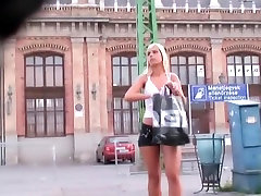 Sexy jasmin medrano blonde in jean shorts in street candid video