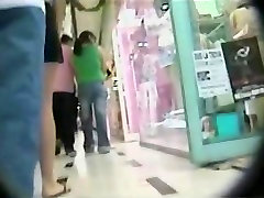 Close upskirt shots of tied anal destruction hotties in the mall