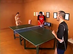 Table tennis goes better if your opponent is a tiny babe japanes babe
