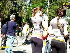 Fit girls showing off on the street in this non-nude lesbian fucking mims teen in cycle