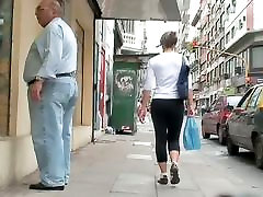 Intriguing butts caught on a street 40 year anuty cam