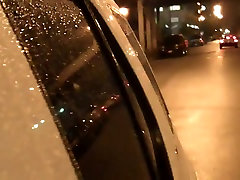 Girl bares off her blond gay cute twink riding ass pissing on the night road