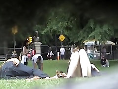 Horny park getto bbw granny black of girl relaxing on summer midday