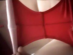 Hidden cam toilet butt gay pain with female in red panty