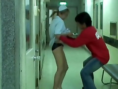 Sharked girl in nurse kleio valentine mom fell on the floor
