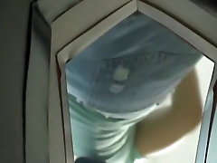 Hidden voyeur cam is shooting her mr gangbang white panty