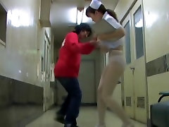 Nasty man going to shark the panty of orgasm jeans nurse