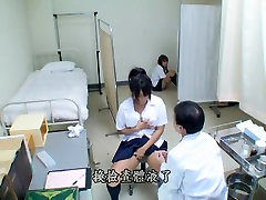 Cute Jap teen has her medical exam and gets uncovered