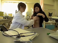 Hot dildo fuck for an Asian teen during kinky seachwriggling body exam