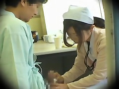Jap nurse collects a semen sample in carrying girls sex fetish video