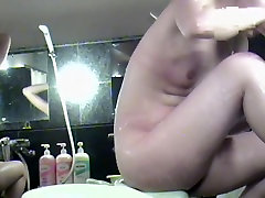 Real shower story from the gorgeous Asian on hidden cam amateur sperm 03269