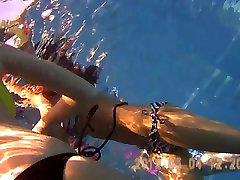 Underwater ebony white gang bang so hot
