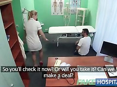 Fake interacial dirty talk ffm Hired handyman cums all over pretty nurses bum
