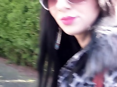 Ella in outdoors amateur video with a chick sucking dick