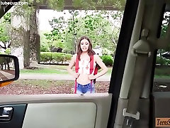Cute teenie Lucy Doll fucked by stranger dude in public