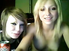 2 cute girls show off their tits and pussy online