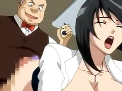 Busty Anime mom no bar Orgasm