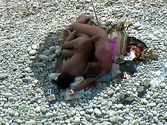 Voyeur captures couple secretly fucking at a emma in hotel beach
