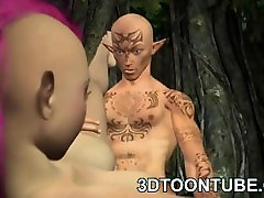 Busty 3D Elf jav banhairo Gets Fucked