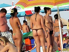 Hot bikini, topless Amatorskie nastolatki - szpieg Beach wideo